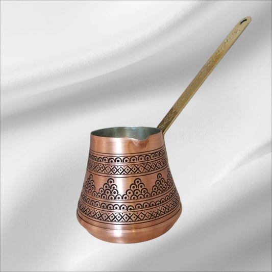 Ottoman Bakır Üzüm Desenli Cezve